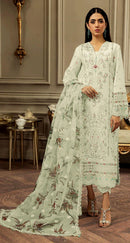 Alif  84 C Pure Cambric Cotton Embroidery And Moti Worked Pakistani Suits