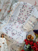 Alif  84 B Pure Cambric Cotton Embroidery And Moti Worked Pakistani Suits