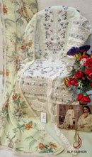 Alif  84 C Pure Cambric Cotton Embroidery And Moti Worked Pakistani Suits