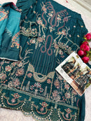 Ziaaz 611 Cotton Embroidery Worked Pakistani Suits
