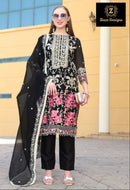 Ziaaz 803 A Organza Heavy Embroidery Worked Pakistani Suits