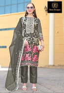 Ziaaz 803 B Organza Heavy Embroidery Worked Pakistani Suits