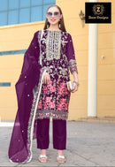 Ziaaz 803 C Organza Heavy Embroidery Worked Pakistani Suits