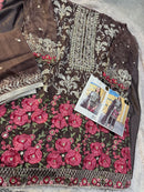 Ziaaz 803 D Organza Heavy Embroidery Worked Pakistani Suits