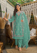 Mushq Shraddha M 314 B Organza Embroidered And Khatli Worked Pakistani Suits