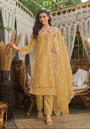 Mushq Shraddha M 314 C Organza Embroidered And Khatli Worked Pakistani Suits
