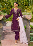 Mushq M 306 A Organza Embroidered Worked Pakistani Suits