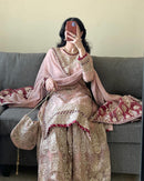 SR 1672 Faux Georgette With Heavy Embroidery Sequence Worked Pakistani Suits