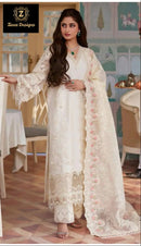 Ziaaz Code 837 Cotton Rayon Very Heavy Embroidery Salwar Kameez Pakistani Suits