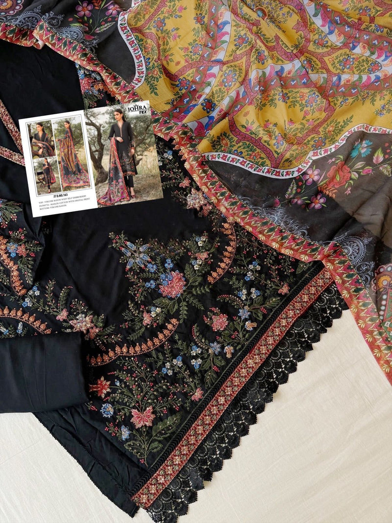 Johra Jt 163 Reyon With Embroidery Worked Pakistani Suits