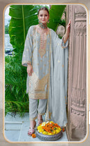 Fepic Rosemeen C 1848 B Chinon Heavy Embroidered With Handwork Pakistani Suits