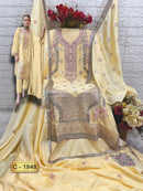Fepic Rosemeen C 1848 Chinon Heavy Embroidered With Handwork Pakistani Suits