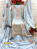Fepic Rosemeen C 1848 B Chinon Heavy Embroidered With Handwork Pakistani Suits