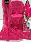 Mehmood Tex  M 69 Heavy Chinnon With Embroidery Hand Work Also Cutwork Pakistani Suits