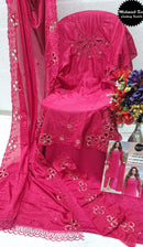 Mehmood Tex  M 69 Heavy Chinnon With Embroidery Hand Work Also Cutwork Pakistani Suits
