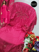 Mehmood Tex  M 69 Heavy Chinnon With Embroidery Hand Work Also Cutwork Pakistani Suits