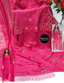Mehmood Tex  M 69 Heavy Chinnon With Embroidery Hand Work Also Cutwork Pakistani Suits