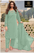 Ziaaz 780 C Jimmy Choo Handwork Moti Cutwork Semi Stitched Pakistani Outfit Pakistani
