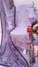 Alif A 166 Pure Cotton Heavy Embroidery With Moti Work Pakistani Suits