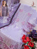 Alif A 166 Pure Cotton Heavy Embroidery With Moti Work Pakistani Suits