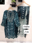 Sapphire J 94 Lawn Cotton  With Patch Worked Pakistani Suita