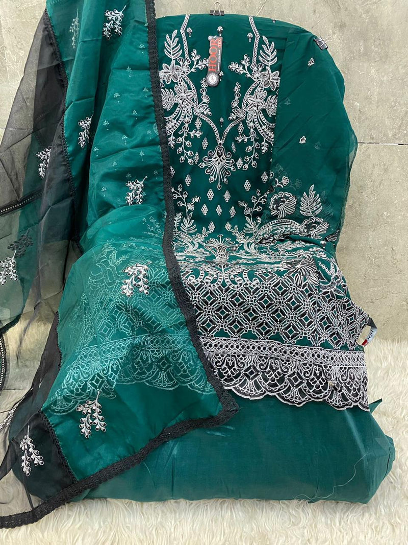 Hoor Tex H 197 C Fox Georgette Embroidery Worked Pakistani Suits