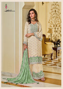 Eba Lifestle Zarkash 1657 C Heavy Chinon With Embroidery Worked Redymade Stylish Suits