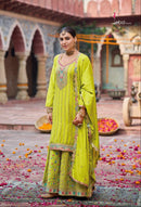 Eba Lifestyle Sahenaaz 1793 Heavy Chinon With Embroidery Worked Readymade Stylish Suits