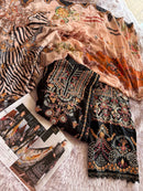 Ziaaz 857 Cotton Rayon Heavy Embroidery Worked Pakistani Suits