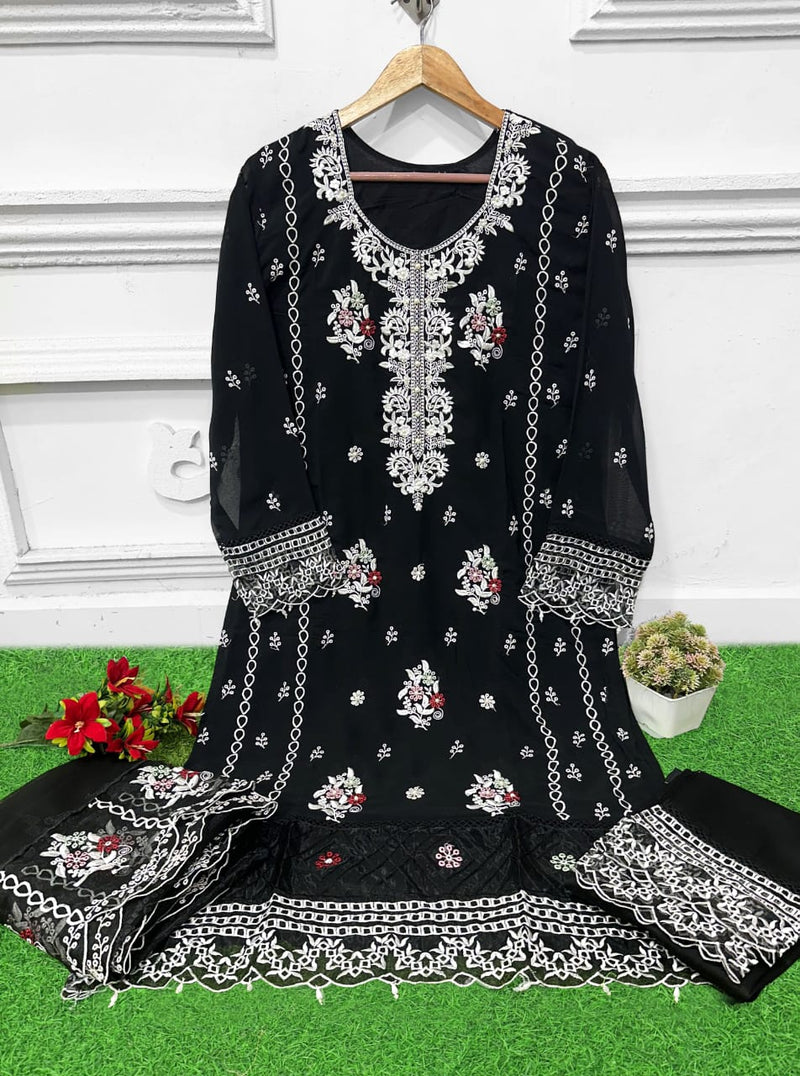 Nishbat 72 Fox Georgette Designer Embroidered Tunic With Handwork Pakistani Pret