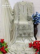 Anamsa 7773 Heavy  Georgette With Embroidered Sequence And Moti Worked Pakistani Suits