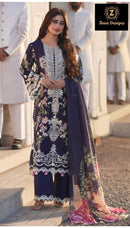 Ziaaz  853 Cotton rayon heavy embroidery worked pakistani suits