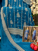 Sajida Alaya 1027 Georgette Heavy Embroidered Worked Pakistani Suits