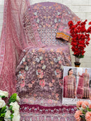 Zaha 10293 D Butterfly Net Heavy Embroidered With Moti Eorked Pakistani Suits