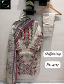 Sapphire 4117 Cotton Print With Embroidery Worked Pret