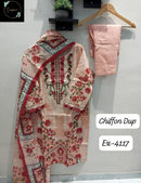 Sapphire 4117 B Cotton Print With Embroidery Worked Pret