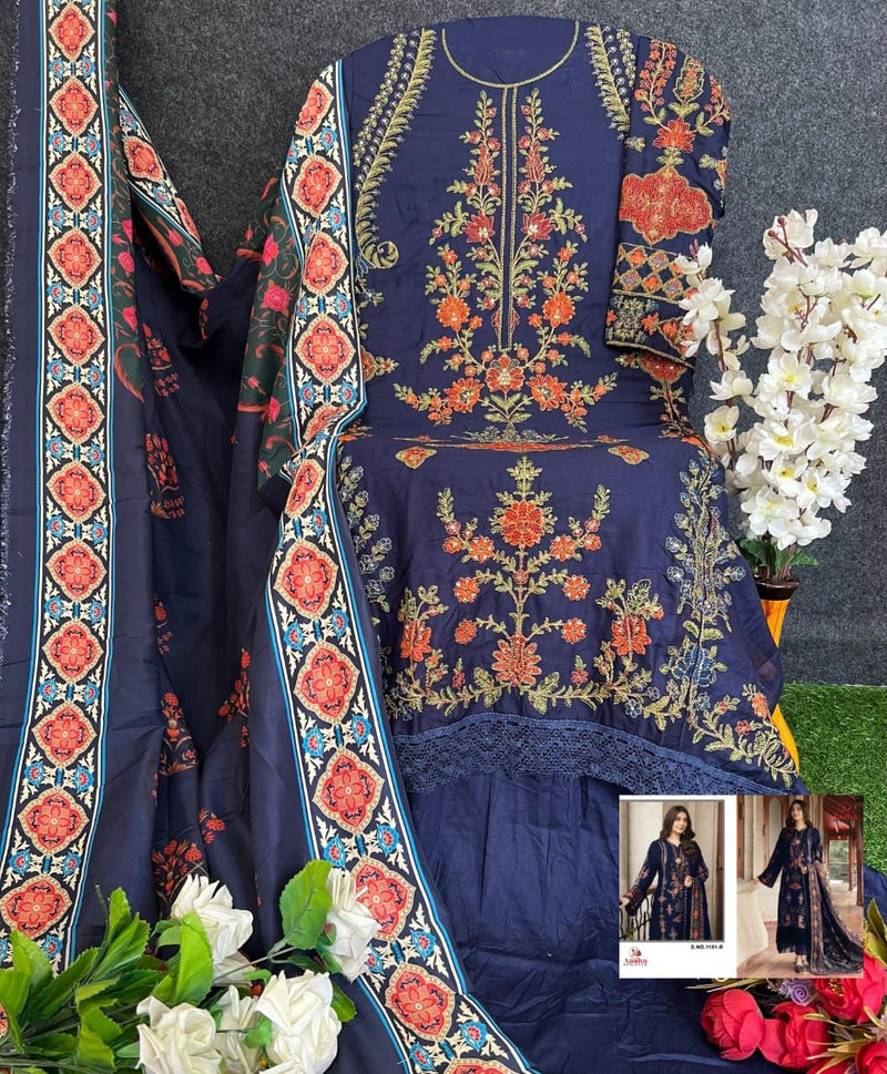 AASHA 1151 B HEAVY REYON EMBROIDERY WORKED PAKISTANI SUITS