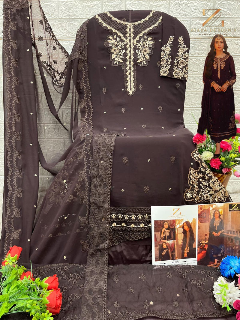 Ziaya 1127 A Georgette  Heavy Embroidered  Worked Pakistani Suits