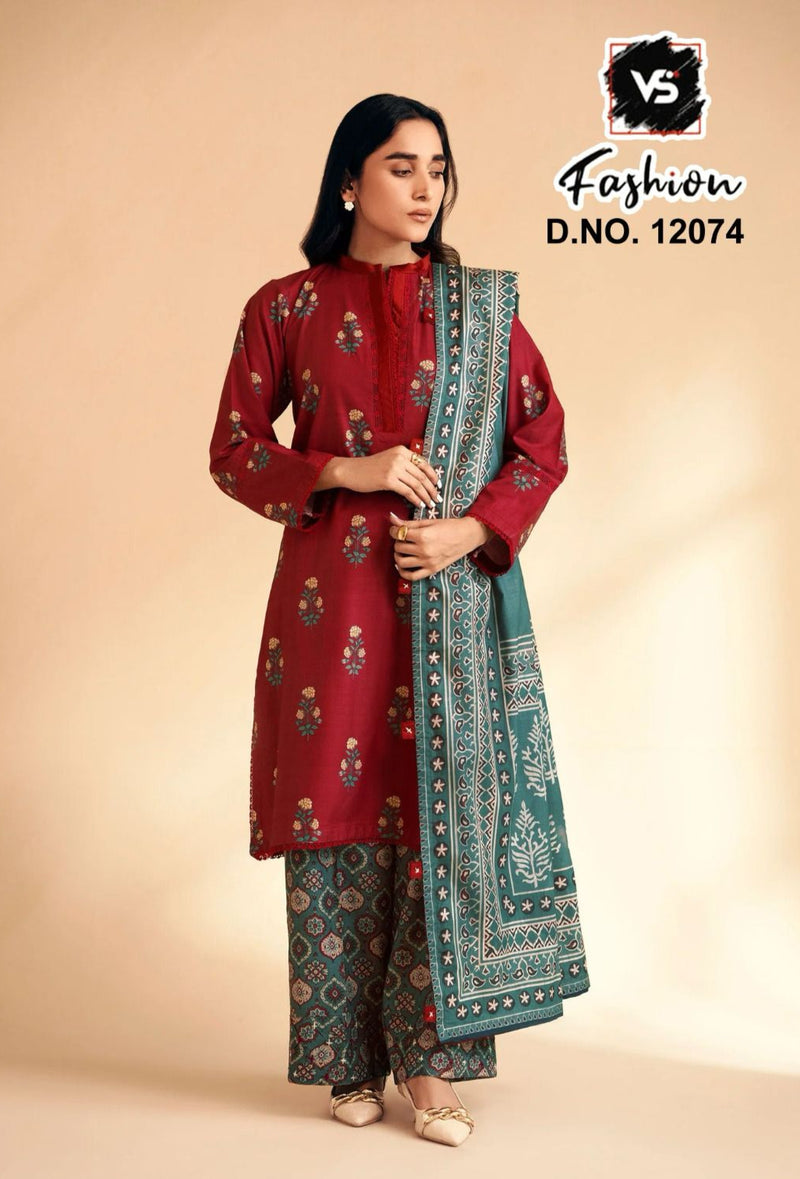 Vs 12074 B Heavy Embroidered Worked Pakistani Suits