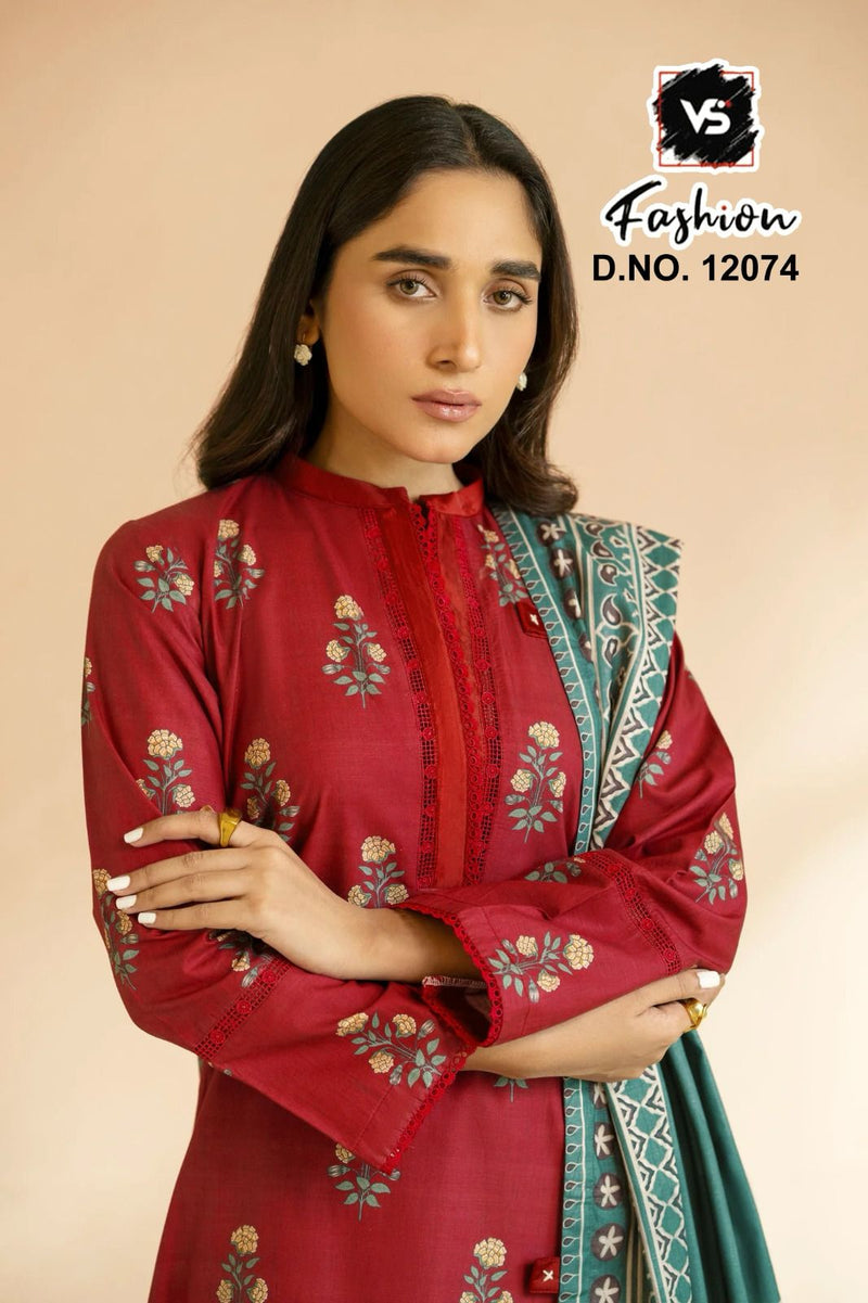 Vs 12074 B Heavy Embroidered Worked Pakistani Suits