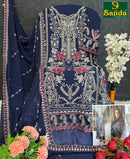 Sajida 1010 Georgette With Heavy Embroidered Worked Pakistani Suits