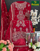 Sajida 1008 Georgette With Heavy Embroidered Worked Pakistani Suits