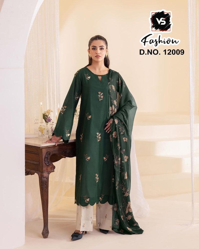 Vs 12009 Heavy Reyon  Embroidery Worked Stylish Pakistani Suits