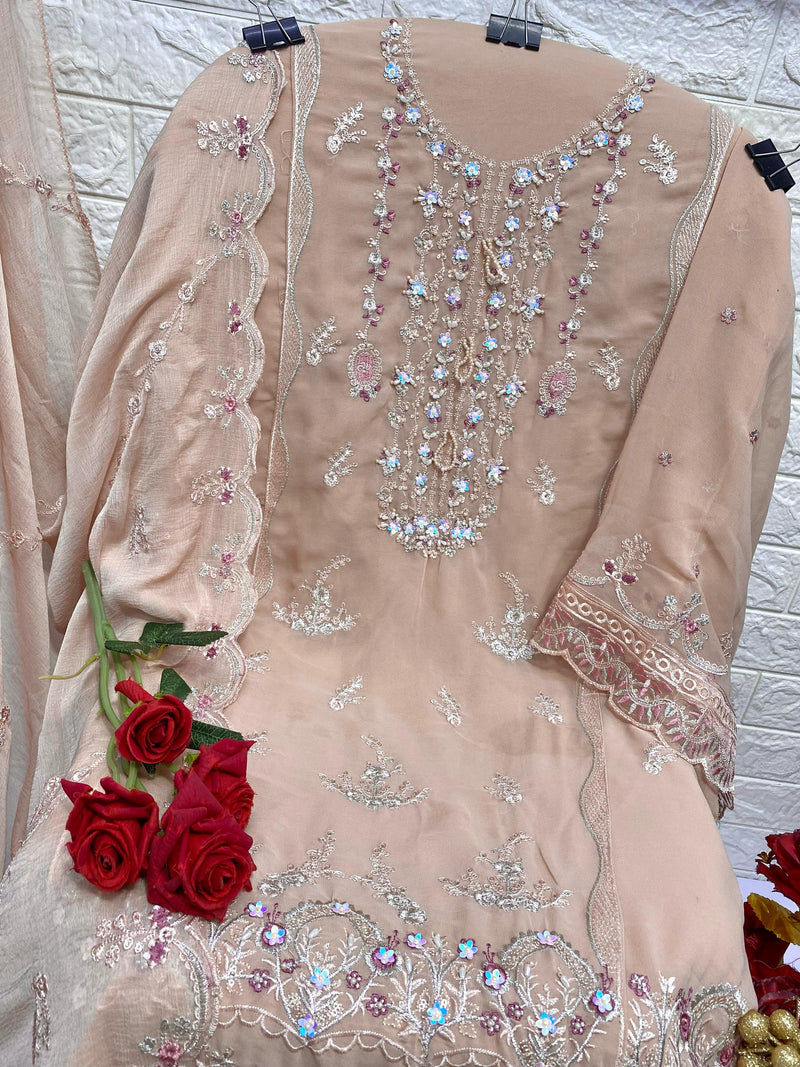 Elaf G 196 Heavy georgette Embroidered Worked Pakistani Suits