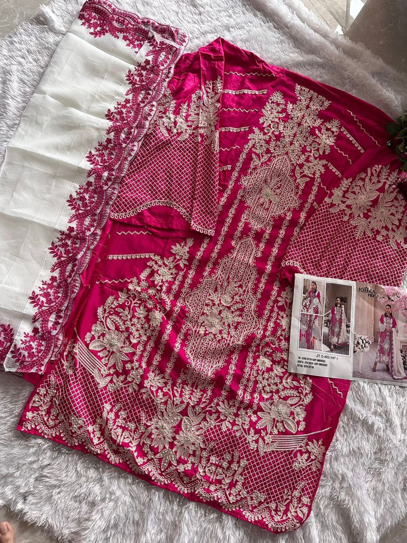 Johra 147 F Reyon Cotton Embroidered Moti Worked Pakistani Suits