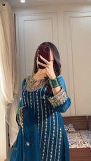 Nsr 843 Heavy Georgette Embroidery Worked Pakistani Suits