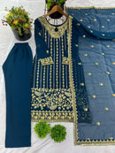 Nsr 843 Heavy Georgette Embroidery Worked Pakistani Suits