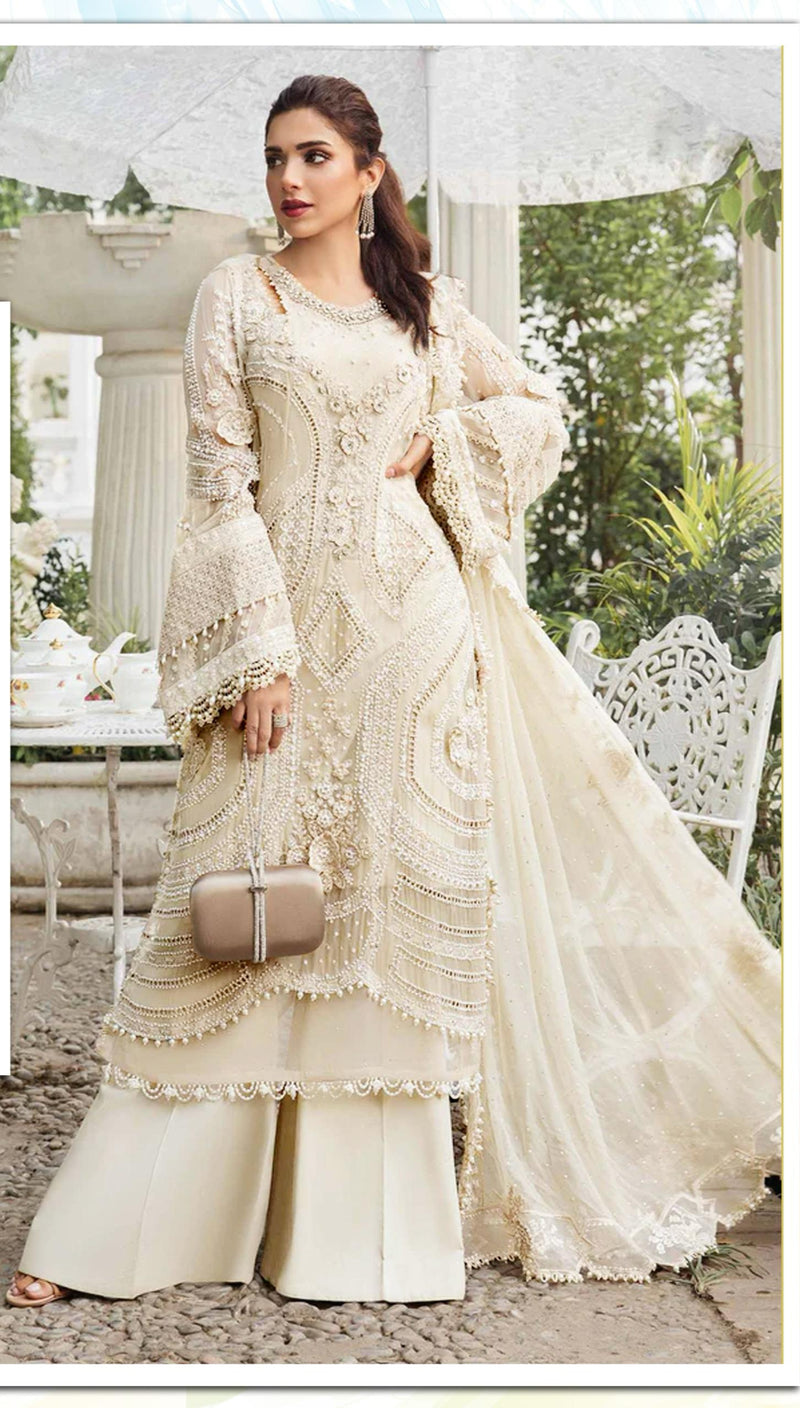 Al Huda 149 A Pure Organza  Daman Embroidered And Moti Worked Pakistani Suits