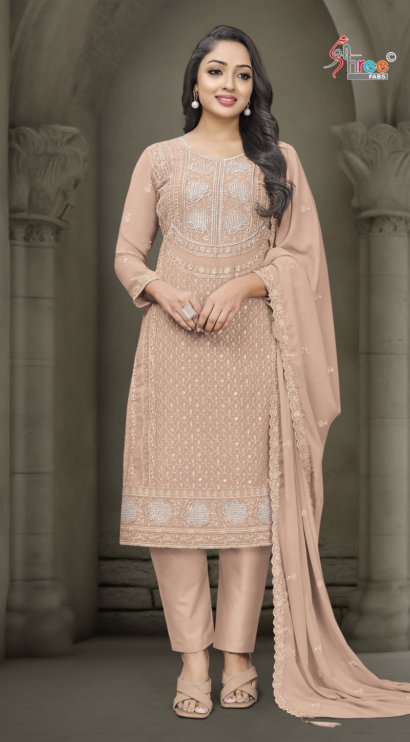 Shree 5297 C Georgette With Heavy Embroidery Worked Pakistani Suits