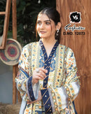 Vs 12073 Georgette  Mirror Beautiful  Neck Worked Pakistani Suit